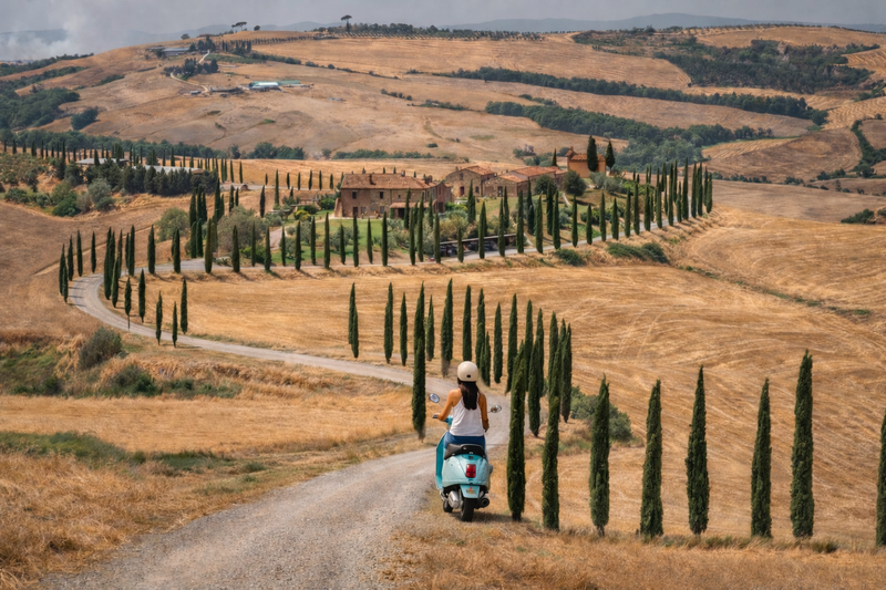 Vespa tours in the hills